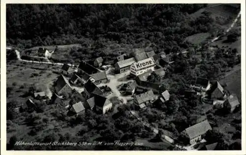 Ak Stocksberg Beilstein in Württemberg, Fliegeraufnahme, Gasthaus zur Krone