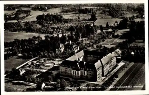 Ak Erlenbad Obersasbach Sasbach in der Ortenau, Fliegeraufnahme, Kloster der Franziskanerinnen