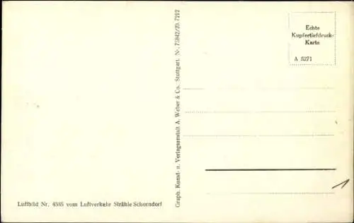 Ak Donaueschingen im Schwarzwald, Fliegeraufnahme