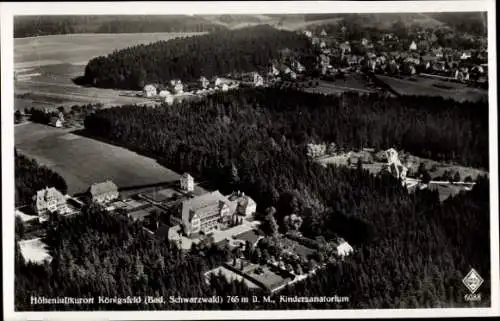 Ak Königsfeld im Schwarzwald Baden, Fliegeraufnahme, Kindersanatorium