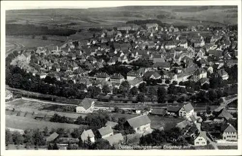 Ak Donaueschingen im Schwarzwald, Fliegeraufnahme