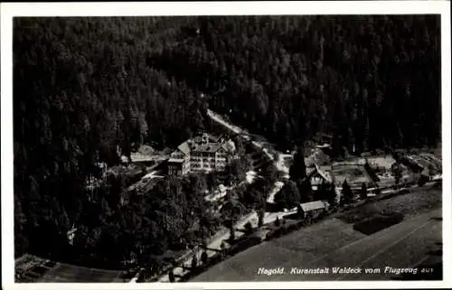 Ak Nagold im Schwarzwald, Fliegeraufnahme, Kuranstalt Waldeck