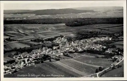 Ak Westheim bei Oettingen Mittelfranken, Fliegeraufnahme