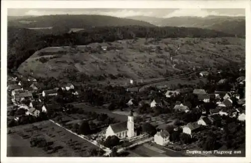 Ak Dogern am Rhein, Fliegeraufnahme, Kirche