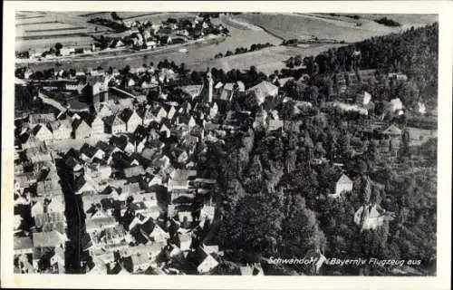 Ak Schwandorf im Oberpfälzer Wald Bayern, Fliegeraufnahme