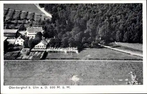 Ak Oberberghof Ulm an der Donau, Fliegeraufnahme