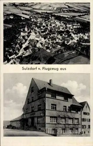 Ak Schwäbisch Hall in Baden Württemberg, Fliegeraufnahme, Gasthof Zum Rössle, Inh. F. Schurr