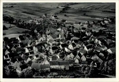 Ak Rosenberg in Baden, Fliegeraufnahme