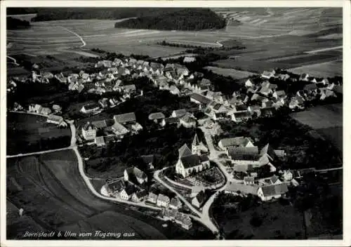 Ak Bernstadt auf der Schwäbischen Alb, Fliegeraufnahme