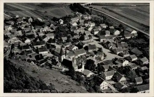 Ak Kinding in Mittelfranken Oberbayern, Fliegeraufnahme