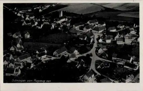 Ak Sulmingen Maselheim, Fliegeraufnahme, Stadtpanorama