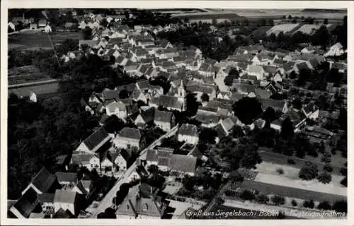 Ak Siegelsbach in Baden, Fliegeraufnahme