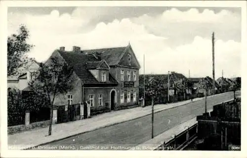 Ak Kersdorf Briesen in der Mark, Gasthof zur Hoffnung, Briesenerstraße