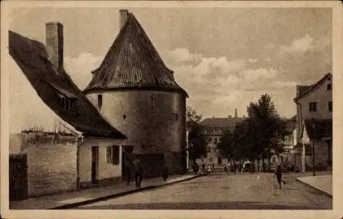 Ak Zeitz an der Weißen Elster im Burgenlandkreis, Steintorturm