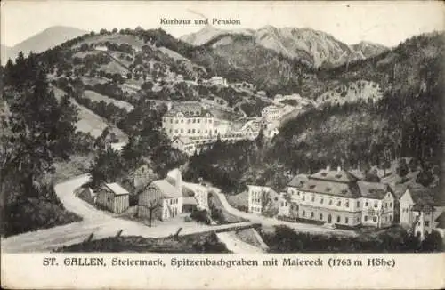 Ak St. Gallen Steiermark, Spitzenbachgraben, Maiereck, Kurhaus