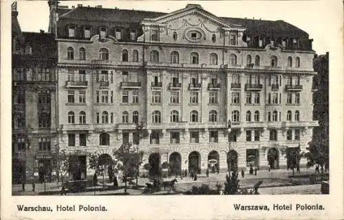 Ak Warszawa Warschau Polen, Hotel Polonia