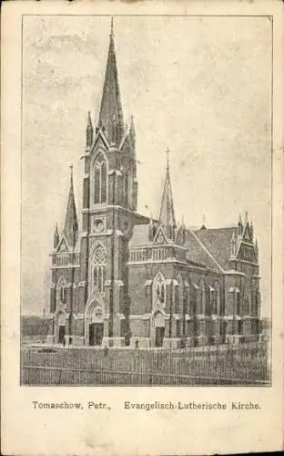 Ak Tomaszów Polen, Evangelisch Lutherische Kirche