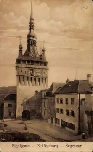 Ak Sighișoara Schäßburg Segesvár Siebenbürgen Rumänien, Turm