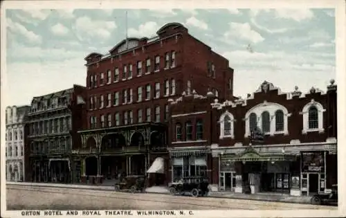 Ak Wilmington North Carolina, Orton Hotel, Royal Theater