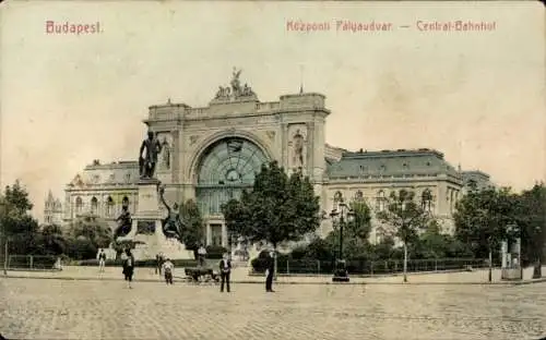 Ak Budapest Ungarn, Zentralbahnhof