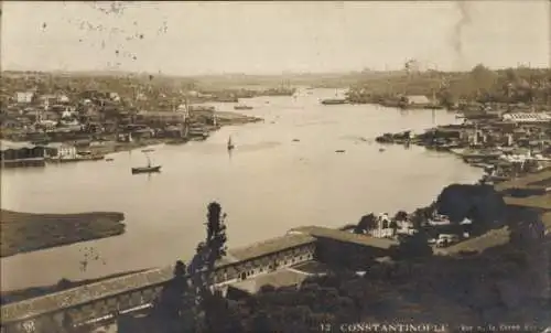 Ak Konstantinopel Istanbul Türkei, Blick auf das Goldene Horn