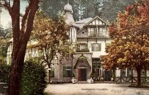 Ak Warmbad Judendorf Villach in Kärnten, Gebäude, Wald