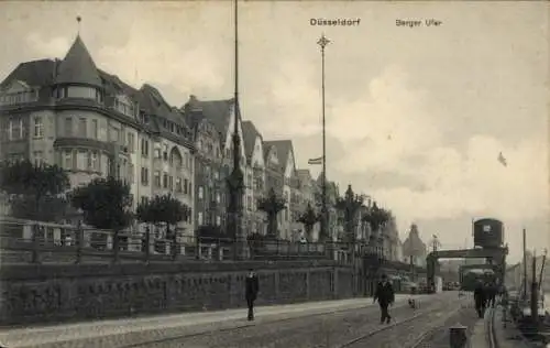 Ak Düsseldorf am Rhein, Berger Ufer