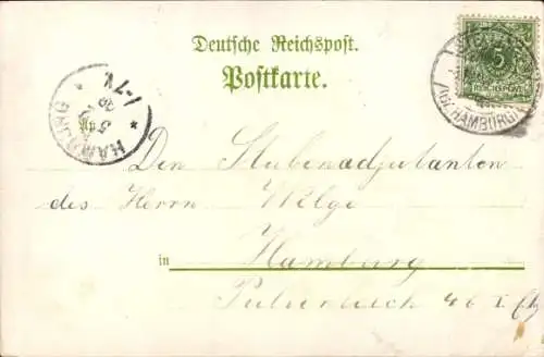 Glitzer Litho Hamburg, Rathaus, Schnee