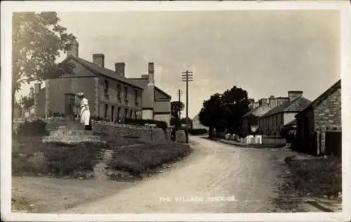 Foto Ak Rhoose Wales, Straßenpartie