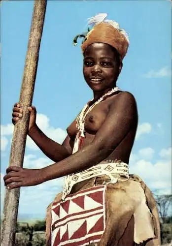 Ak Kenya, Kensta Tribes Series, Akamba Woman, Afrikanerin, Barbusig