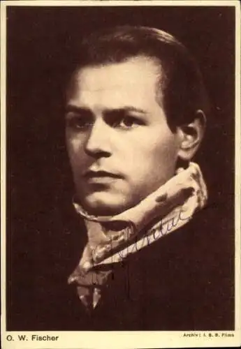 Ak Schauspieler O. W. Fischer, Portrait, Autogramm