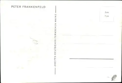 Ak Schauspieler Peter Frankenfeld, Portrait, Autogramm