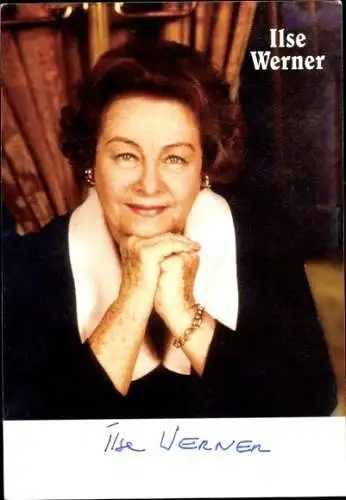 Ak Schauspielerin Ilse Werner, Portrait, Autogramm