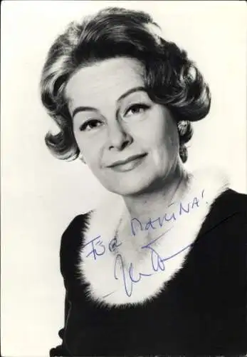 Ak Schauspielerin Ilse Werner, Portrait, Autogramm, Sängerin