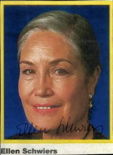 Ak Schauspielerin Ellen Schwiers, Portrait, Autogramm