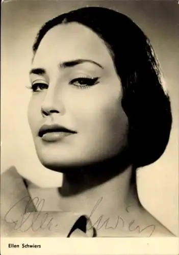 Ak Schauspielerin Ellen Schwiers, Portrait, Der letzte Zeuge, Autogramm