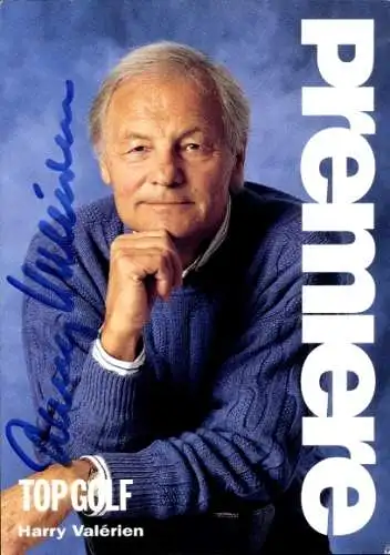 Ak Schauspieler Harry Valerien, Portrait, Autogramm, Top Golf