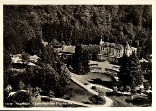 Ak Badenweiler im Schwarzwald, Schloss Hausbaden, Fliegeraufnahme