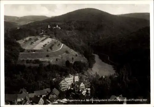 Ak Jugenheim an der Bergstraße Hessen, Fliegeraufnahme, Erholungsheim Deutsche Bank