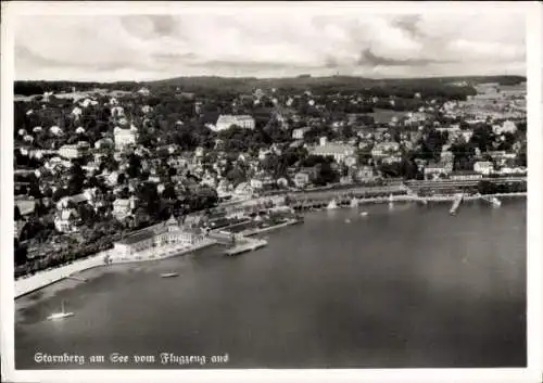 Ak Starnberg am Starnberger See Oberbayern, Fliegeraufnahme