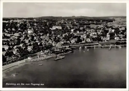 Ak Starnberg am Starnberger See Oberbayern, Fliegeraufnahme