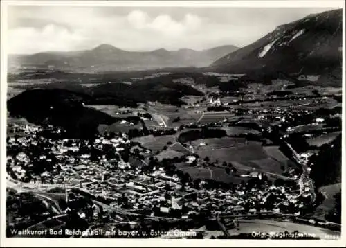 Ak Bad Reichenhall in Oberbayern, Fliegeraufnahme, Bayerisch Gmain, Großgmain