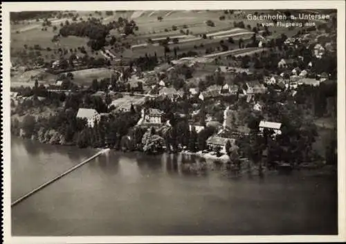 Ak Gaienhofen am Bodensee, Fliegeraufnahme, Untersee