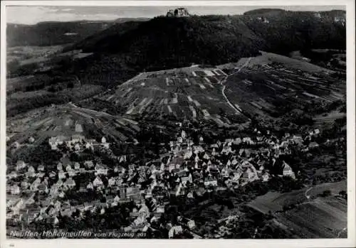 Ak Neuffen in Württemberg, Burg Hohenneuffen, Fliegeraufnahme