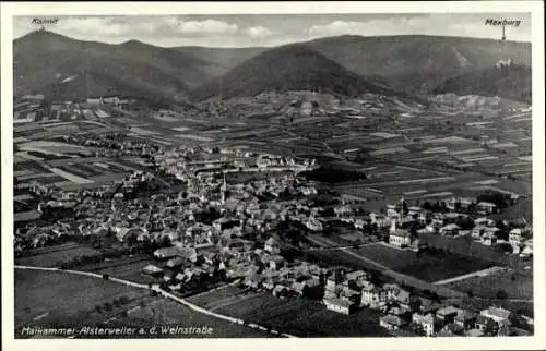 Ak Alsterweiler Maikammer in der Pfalz, Fliegeraufnahme