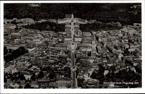 Ak Karlsruhe in Baden, Fliegeraufnahme