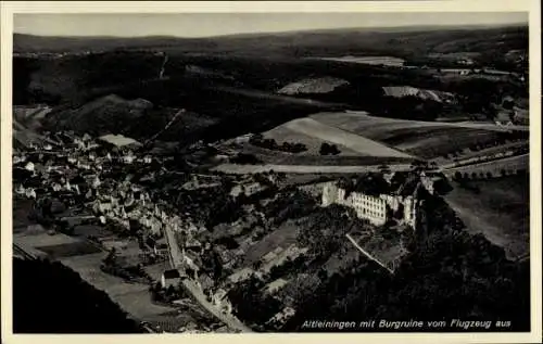 Ak Altleiningen in der Pfalz, Fliegeraufnahme, Burgruine