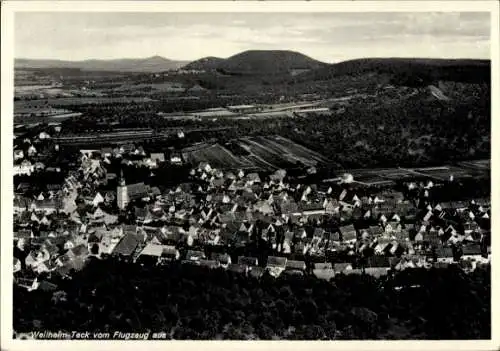 Ak Weilheim an der Teck Schwäbische Alb, Fliegeraufnahme