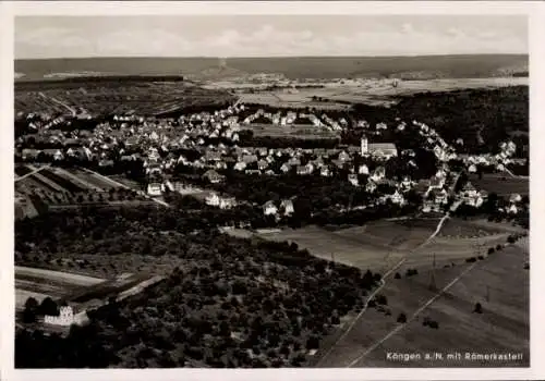 Ak Köngen am Neckar, Fliegeraufnahme, Römerkastell