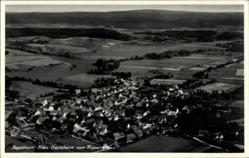 Ak Jagstheim Crailsheim in Württemberg, Fliegeraufnahme